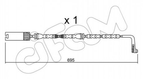 BMW датчик тормозов. колодок E81/87/90/91/92 CIFAM SU.305 (фото 1)