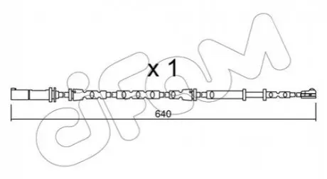 Датчик зносу гальмівних колодок (задніх) BMW X1 (F48)/Mini Cooper 13- (L=642mm) CIFAM SU.312 Купити в Україні