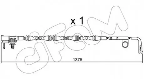 Датчик зносу гальмівних колодок (передніх) Land Rover/Range Rover Sport 12- (L=1384mm) CIFAM SU.315