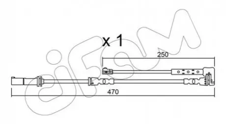 Датчик зношування гальмівних колодок (передніх) BMW X1 (F48)/X2 (F39) / Mini Cooper 13- (L=475mm) CIFAM SU.338 Купити в Україні