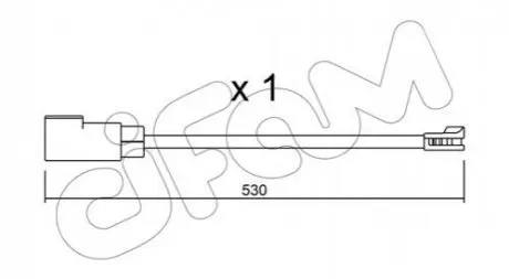 Фото 1 — Датчик зносу гальмівних колодок (задніх) Ford Transit 2.2TDCi 13- (L=531mm) CIFAM (SU.340) Фото Датчик зносу гальмівних колодок (задніх) Ford Transit 2.2TDCi 13- (L=531mm) CIFAM (SU.340) зображення 1