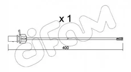 Датчик зносу гальмівних колодок (передніх) Audi A4/A5/Q5/Q7 15-/VW Touareg 18- (L=400mm) CIFAM SU.347 Купити в Україні