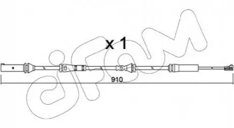 Датчик зносу гальмівних колодок (передніх) BMW 5 (G30, F90)/7 (G11, G12) 15- (L=920mm) CIFAM SU.350 Купити в Україні
