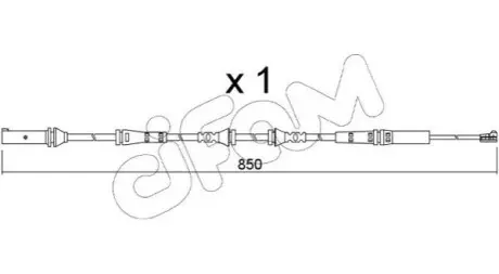 Фото Датчик зносу гальмівних колодок (задніх) BMW 5 (G31)/6 (G32) GT 17- (L=867mm) CIFAM (SU.366) зображення 1