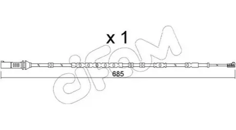 Фото Датчик зношування гальмівних колодок (задніх) BMW i3 (I01) 13- (L=680mm) CIFAM (SU.370) зображення 1