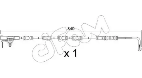Датчик зносу гальмівних колодок (задніх) Land Rover Discovery/Range Rover Sport 14- (L=841mm) CIFAM SU.383 Купити в Україні