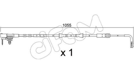 LAND ROVER Датчик износа галл. колодок (перед) RANGE ROVER EVOQUE 1.5 20-, 2.0 18- CIFAM SU.391 (фото 1)