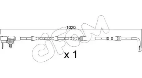 Фото 1 — JAGUAR Датчик зносу гал. колодок (перед.) XF 2.0 15- CIFAM (SU.393) Фото JAGUAR Датчик зносу гал. колодок (перед.) XF 2.0 15- CIFAM (SU.393) зображення 1