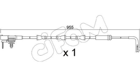 JAGUAR Датчик износа галл. колодок (перед.) I-PACE (X590) 18- CIFAM SU.396