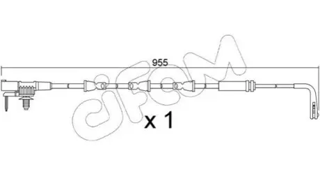Фото JAGUAR Датчик зносу гал. колодок (перед.) I-PACE (X590) 18- CIFAM (SU.396) зображення 1