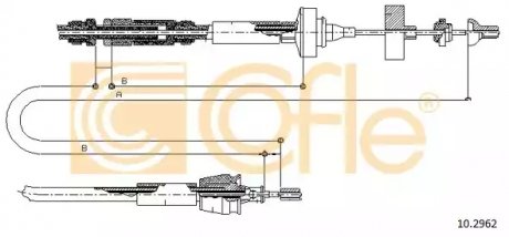 Трос сцепления COFLE 102962 (фото 1)