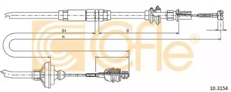 Трос сцепления COFLE 103154 (фото 1)