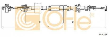 Трос сцепления COFLE 103159