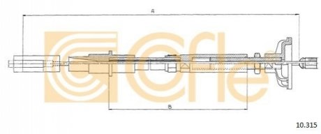 Трос сцепления COFLE 10.315 (фото 1)