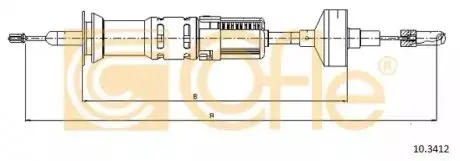 Трос сцепления COFLE 103412