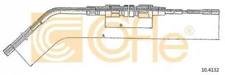 Трос ручного гальма BMW 316-320-316Coupé-318TDS (E36) (барабанні гальма) 1764/1084 COFLE 104132 Купити в Україні
