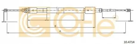Трос ручного гальма зад. Л/ П Citroen C3 I (FC_) 2002/02- COFLE 104714 Купити в Україні