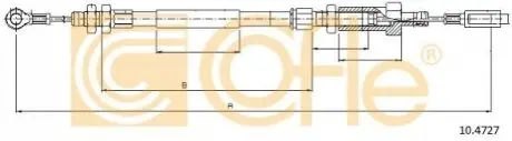 Трос ручника Peugeot Boxer/Fiat Ducato 01-06 (1170/843mm) знято з постачання COFLE 104727