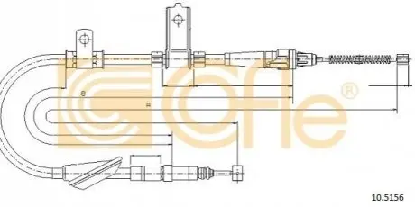Трос ручника (R) Land Rover Freelander 98-06 COFLE 105156