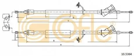 Трос ручного гальма зад.Ford Focus 2004- COFLE 105364 Купити в Україні