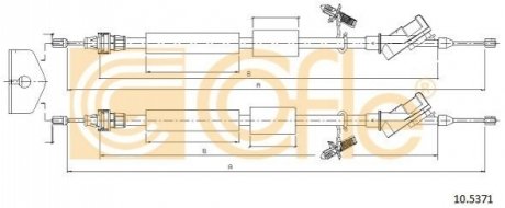 Трос ручного тормоза COFLE 105371
