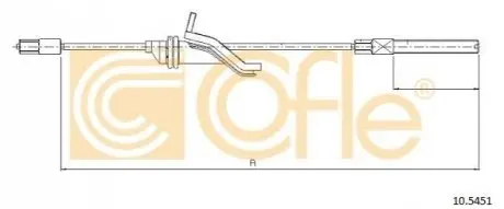 Трос ручного гальма перед. Ford Kuga all 2/08- COFLE 105451 Купити в Україні
