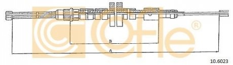 Трос ручного тормоза COFLE 106023