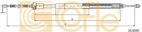 Трос ручного гальма зад. Л RENAULT TWINGO II 1.2/1.5D 03.07 COFLE 106545