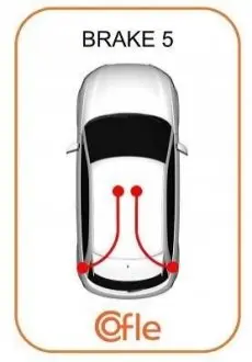 Трос ручного гальма перед. Renault Twingo III 2014 COFLE 10.6546