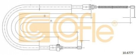 Трос ручного тормоза COFLE 106777 (фото 1)