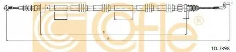 Трос ручного тормоза зад. Л/П 4 Motion VW T5 04-15 COFLE 107398