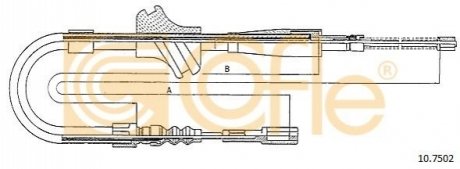 Трос ручного тормоза COFLE 107502