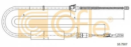 Трос ручного тормоза COFLE 107507