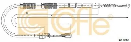 Трос ручника (задній) Audi A4 00-09 (1736/1572mm) COFLE 107535