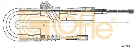 Трос ручного тормоза COFLE 10753
