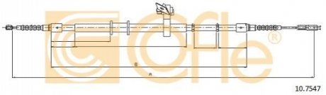 Трос ручного тормоза COFLE 107547
