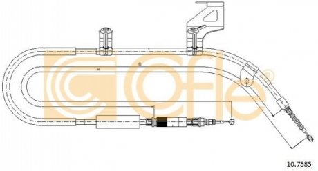 Трос ручного тормоза зад. П Audi A6 97-05 COFLE 107585