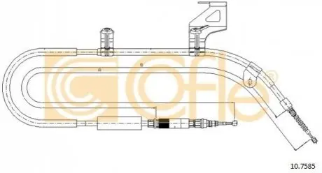 Трос ручного тормоза зад. П Audi A6 97-05 COFLE 107585