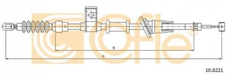 Трос ручного тормоза COFLE 108221