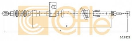 Трос ручного тормоза COFLE 108222 (фото 1)
