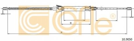 Трос ручного тормоза COFLE 109050