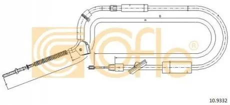 Трос ручника MB B-class (W245) 05-11 (1307mm) COFLE 109332