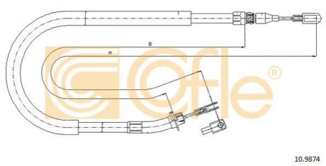 Трос ручного тормоза COFLE 109874