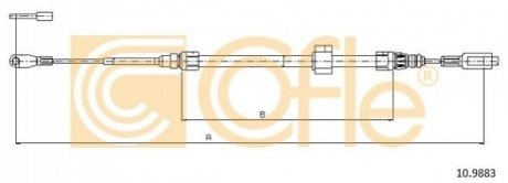Трос ручного тормоза COFLE 109883