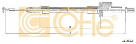 Фото 1 — Тросик зчеплення COFLE (11.2322) Фото Тросик зчеплення COFLE (11.2322) зображення 1