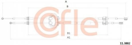 Трос, ступінчаста коробка передач COFLE 113882 (фото 1)