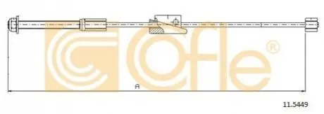 Трос ручника (передній) Ford Fiesta V/Fusion 01-12 (306mm) COFLE 115449