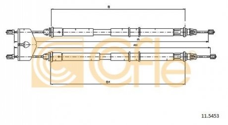 Трос ручного тормоза COFLE 115453