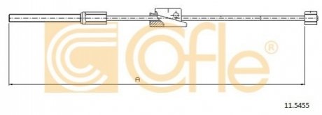 Трос ручного гальма COFLE 115455