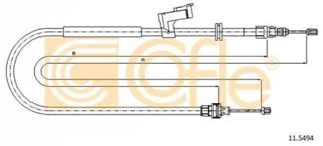 Трос ручного гальма зад. Л Ford Transit (WA6) 2006/05-2015/06 COFLE 115494 Купити в Україні
